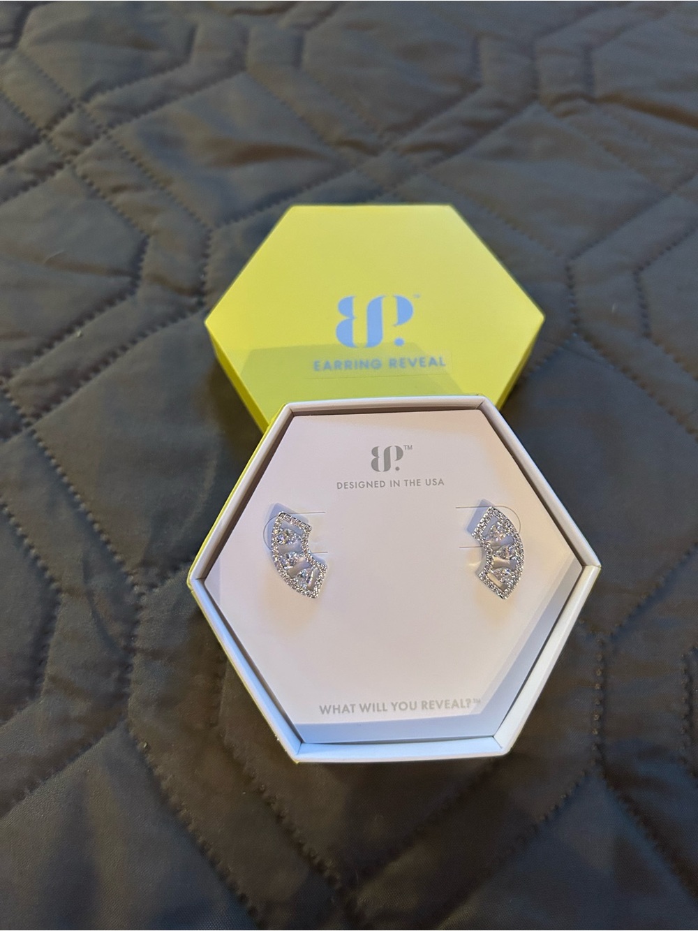 Bomb Party | OG Earrings | Rhodium Stud Earrings | NIB
